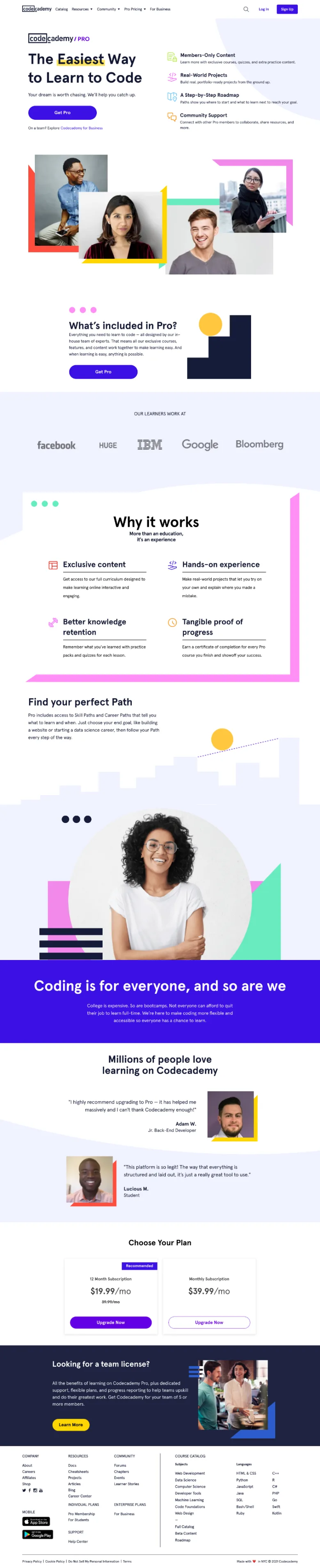interaktywny i nowoczesny landingpage